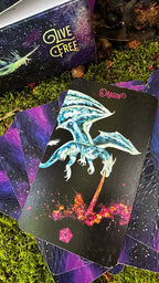 Wild Messengers® Alchemical Tarot dragon card sample — watercolor art by Tanya Casteel, Costa Rica